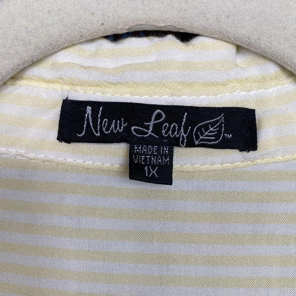 New Leaf White & Yellow Striped Button Down Shirt - Picture 3 of 8